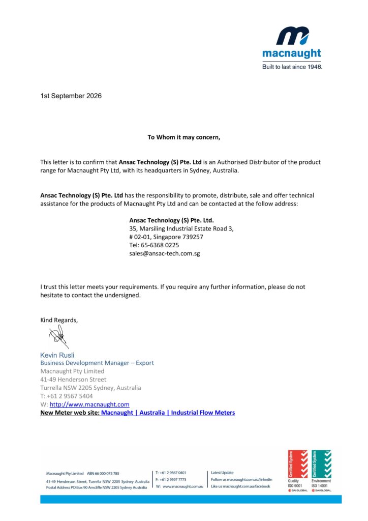 Macnaught Authorised Distributor