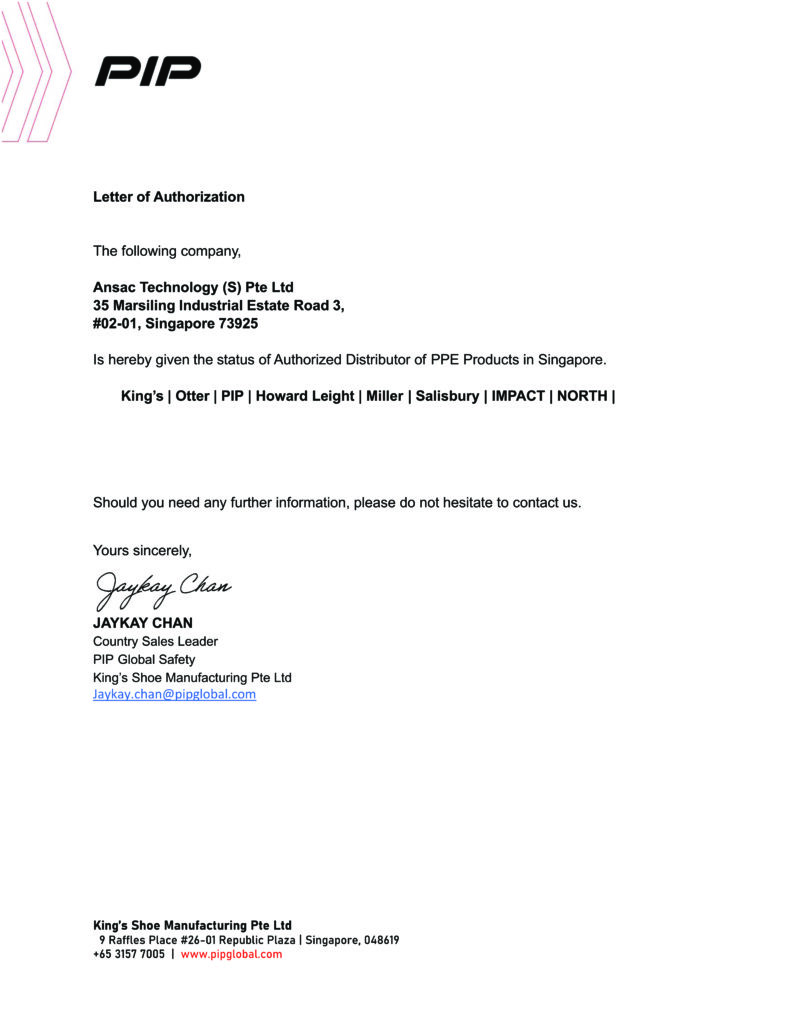 PIP Global Safety Authorised Distributor