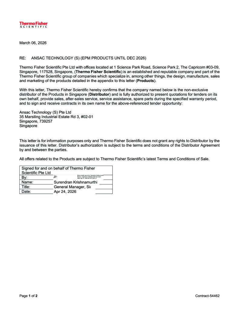 Thermo Fisher Scientific Authorised Distributor